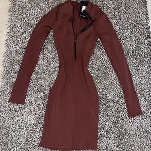 Snatched material mini dress